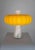 Contemporary Marble and Cadmium Yellow Cotton Table Lamp from ZAVADSKI For Sale - Image 3 of 3
