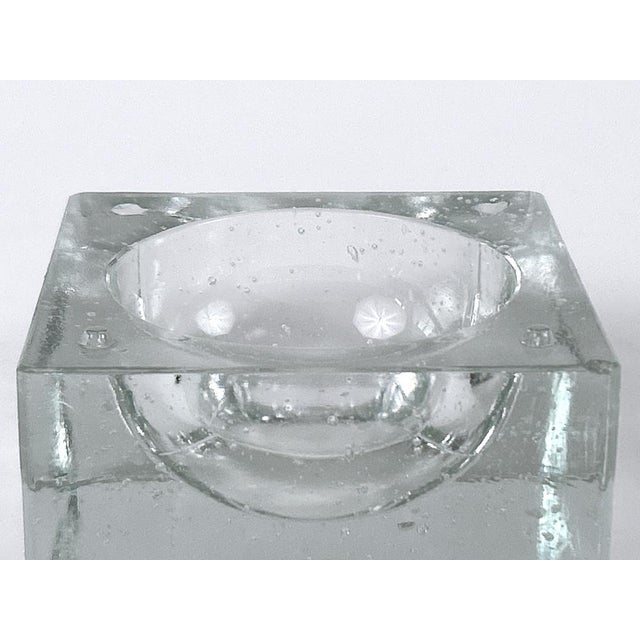 Mid-Century Modern Hand-Blown Ice Glass Cube Table Lamp from Wila, Germany, 1970s For Sale - Image 17 of 18