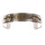 Late 20th Century 7.5" H 14k/sterling Vintage Southwestern Cuff Bracelet For Sale - Image 5 of 11