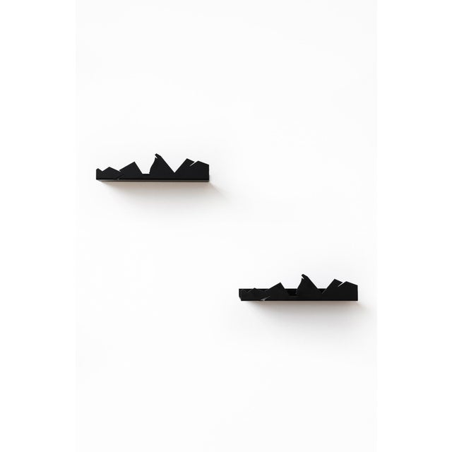 NVMD Mountains Floating Shelf in Black Steel from EMKO, Set of 2 For Sale - Image 12 of 14