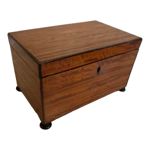 George III Satinwood Tea Caddy, Circa 1800.