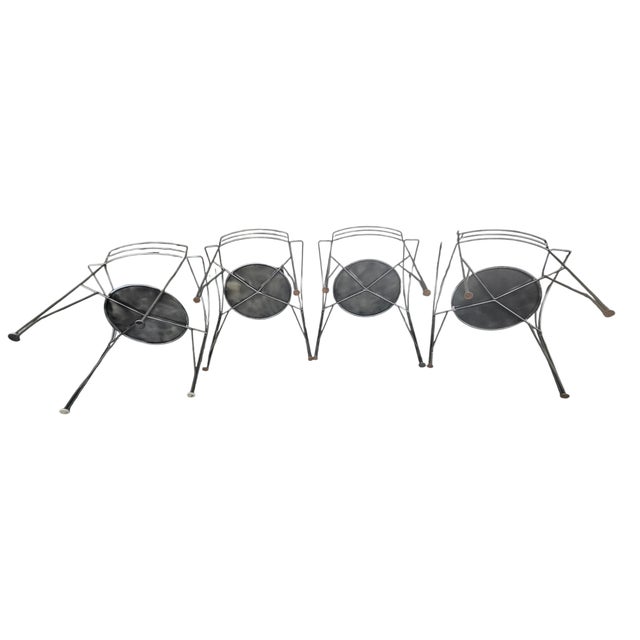 1980s Set of Four Chairs "Lune D'argent" by Pascal Mourgue For Sale - Image 5 of 11