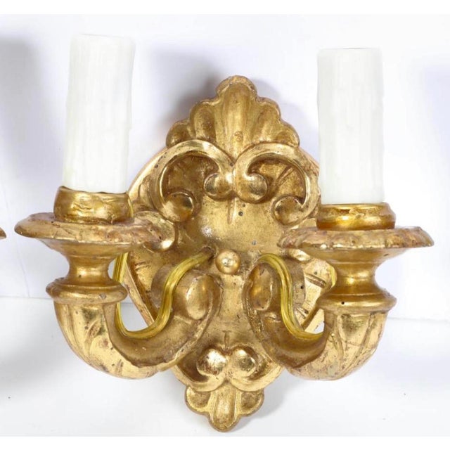Pair of 18th C Style Italian Giltwood Sconces by Reborn Antiques. This listing is for one pair but we actually have three...
