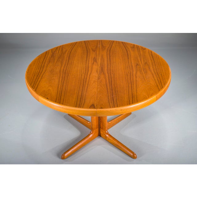 Vintage Round Teak Dining Table, 1960s For Sale - Image 9 of 11