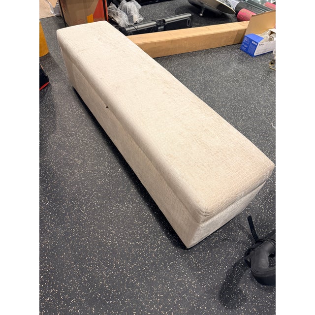 Champagne Velvet Crocodile Storage Bench For Sale - Image 9 of 9
