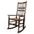 Antique Oak Spindle Back Rocking Chair with Rush Seat, 1900s For Sale - Image 10 of 11