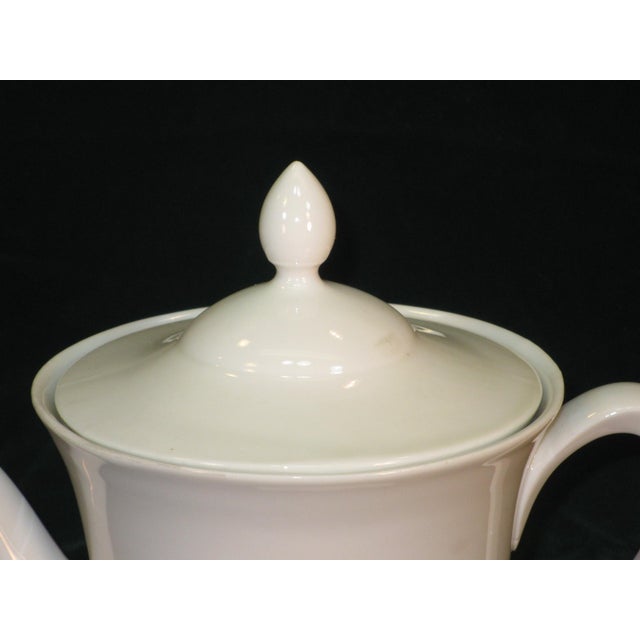 1930s Art Deco Demitasse / Tea, Lunch Set 4 Place Setting, White Porcelain p.a.l.t. Czecho-Slovakia For Sale - Image 4 of 18