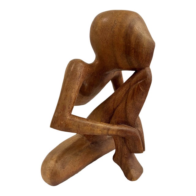 Late 20th Century Carved Wooden Abstract Sculpture For Sale