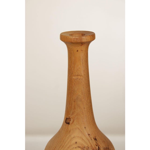 Vintage Set of 3 Carved Wood Bottles For Sale - Image 9 of 12