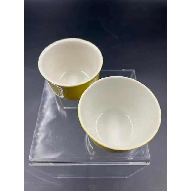 Early 20th Century Empire Ware Yellow Trinket Dishes- a Pair For Sale - Image 11 of 12