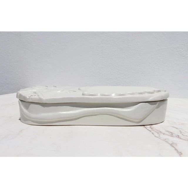 Contemporary Cuttlefish Large Earthenware Box, Portuguese Design Project For Sale - Image 6 of 13