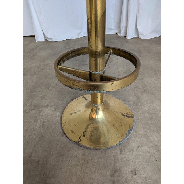 Metal Mid-Century Modern Italian Brass Bar Stool, 1960s For Sale - Image 7 of 18