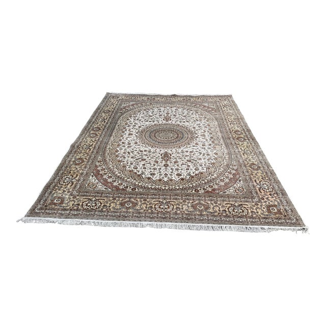 10ft 1in × 14ft Silk Area Rug For Sale
