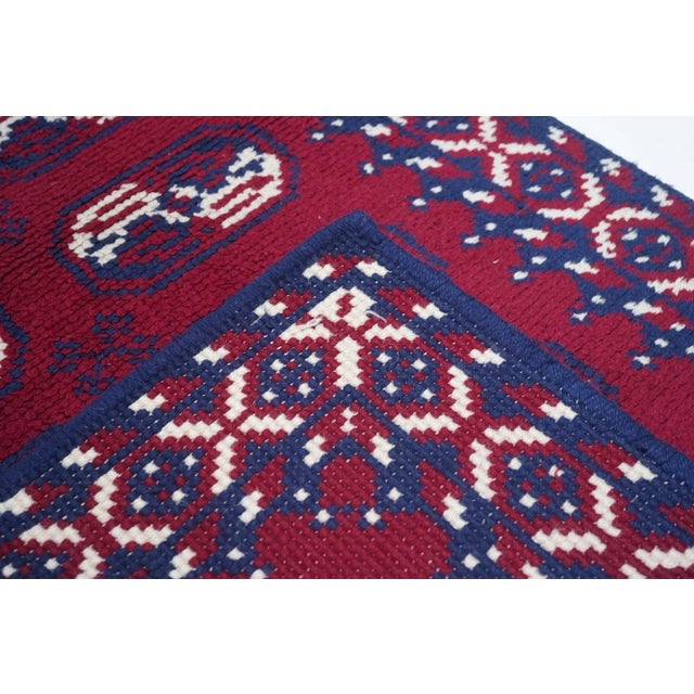 Textile Vintage Bokhara Rug 3'0" X 6'0" For Sale - Image 7 of 9