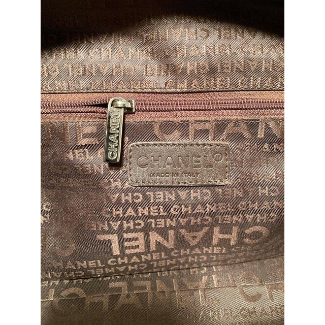 Brown Chanel Brown Square Stitch Bowler Bag For Sale - Image 8 of 10