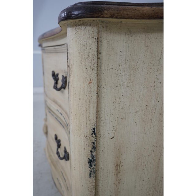 Distressed Finish 2 Drawer Commode Chest For Sale - Image 11 of 12
