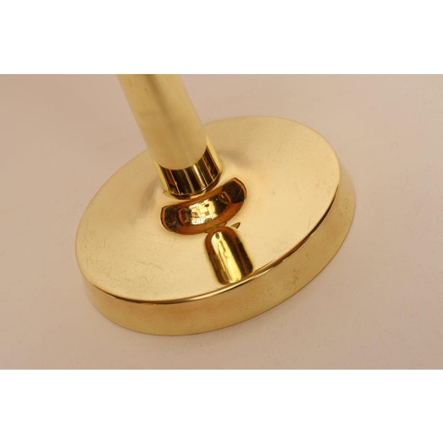 Pair of Vintage Brass Candelabra by Tommi Parzinger for Dorlyn Silversmiths For Sale - Image 10 of 16