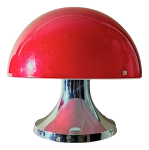 Vintage Valencia Lamp in Red and Chrome, 1970s