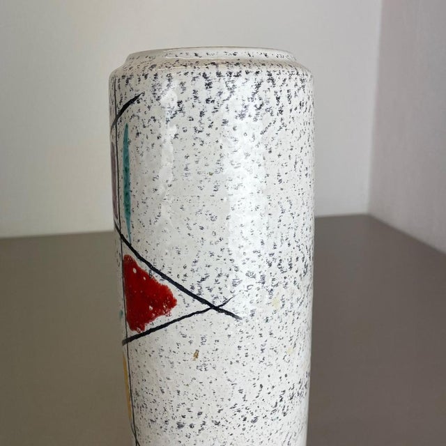 Graphic Fat Lava Multi-Color Vase from Scheurich, Germany Wgp, 1970s For Sale - Image 13 of 18