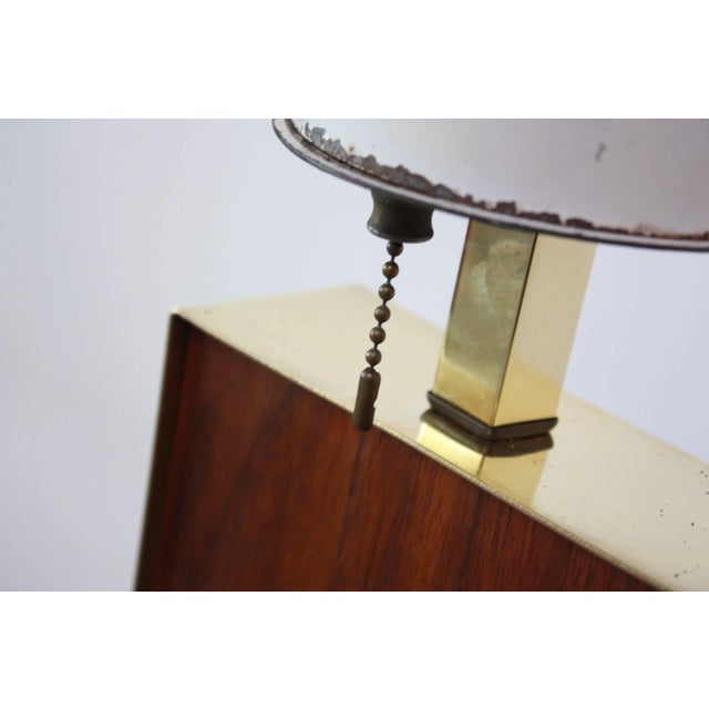 Metal Harris Strong Walnut, Brass and Ceramic Tile Table Lamp For Sale - Image 7 of 11