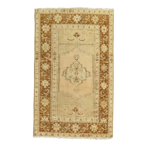 1940s Soft Pink Salmon Oushak Rug