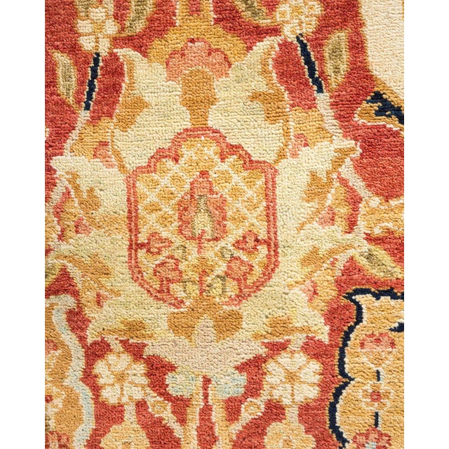 Contemporary Vintage Traditional Hand Knotted Wool Area Rug, Orange - 8'0" X 10'2" For Sale - Image 3 of 9