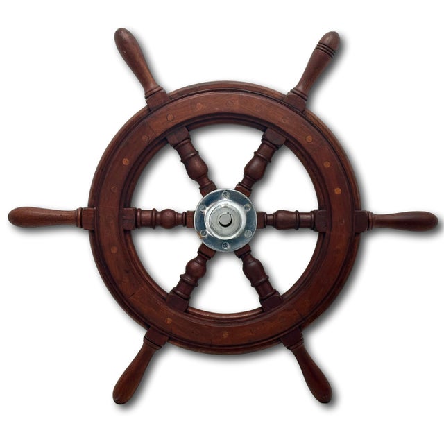 This Really is an Exceptionally Nice & Very Good Quality Authentic Vintage Yacht - Ships Wheel. Circa Mid 20th Century....