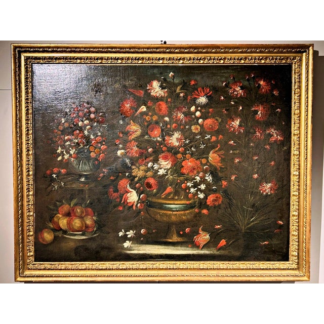 Venetian Artist, Still Life with Flowers, Late 17th Century, Framed For Sale - Image 10 of 10