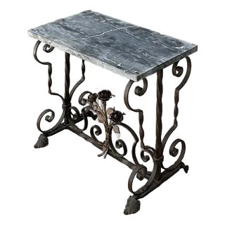 Vintage Addison Mizner Stone Top Table For Sale