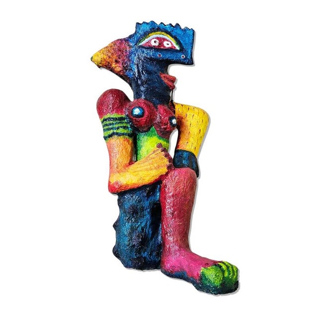Papier-Mâché Standing Sculpture, 1970s For Sale - Image 3 of 3