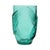 Vintage turquoise, blue round glass vase in Art Deco style, by Luminarc France, with maker's sticker, marked on the...