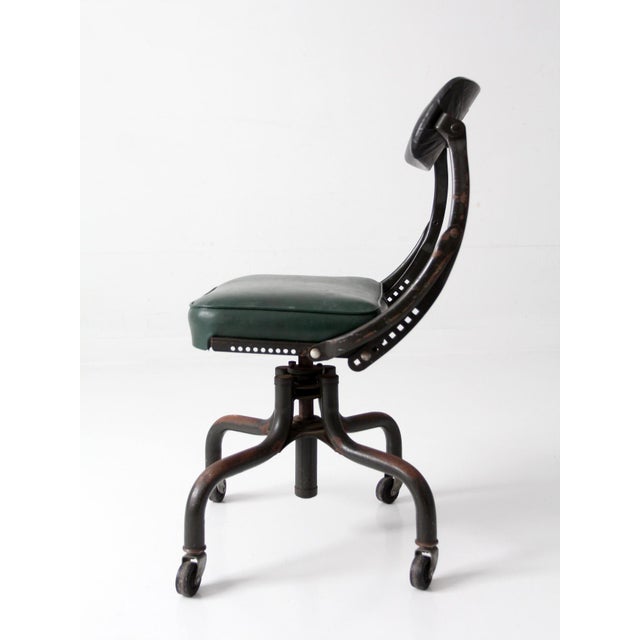 Green Vintage Industrial DoMore Swivel Office Chair For Sale - Image 8 of 14