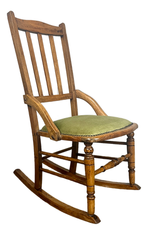 Antique Victorian Oak Rocking Chair