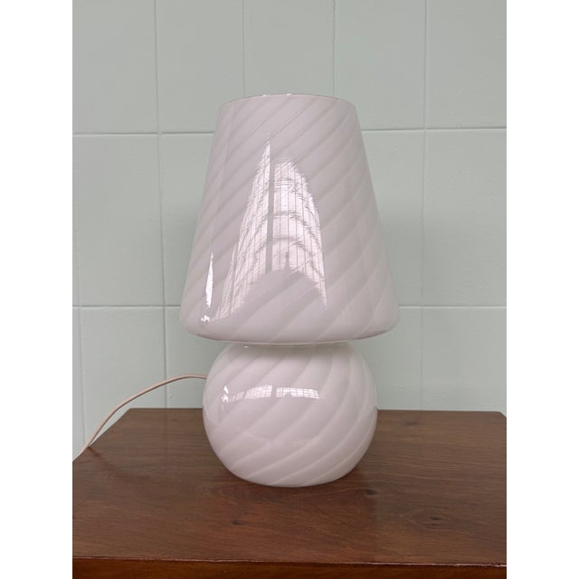 Vintage Italian Opal Murano Glass Lamp, 1970s For Sale - Image 14 of 14
