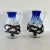 Antique Bohemian Mouth-Blown Handled Vases in Blue and White Confetti Lava Glass With Bronze Casing, a Pair For Sale - Image 11 of 11