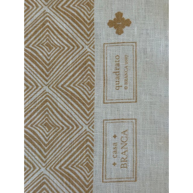 Casa Branca Quadrato in Toast 3 Yards Linen Fabric For Sale - Image 4 of 5