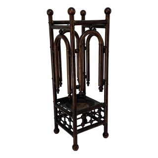 Antique Aesthetic Movement Faux Bamboo Umbrella Cane Stand, Circa 1900 For Sale