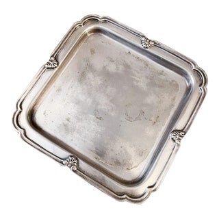 Antique Silver Plated Tip Tray From New York Central Railroad For Sale