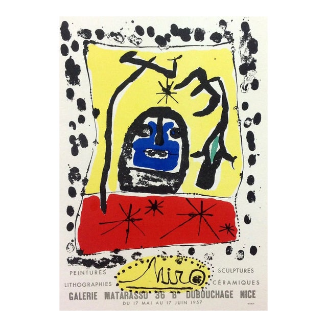 Joan Miro Lithograph Expo 1957 Art in Posters 1959 For Sale