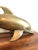 Mid 20th Century Vintage Mid-Century Solid Brass 21-Inch Leaping Dolphin Sculpture For Sale - Image 5 of 12