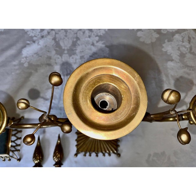 Metal 1990s Chapman Regency Antique Brass & Marble Candelabras - a Pair For Sale - Image 7 of 11