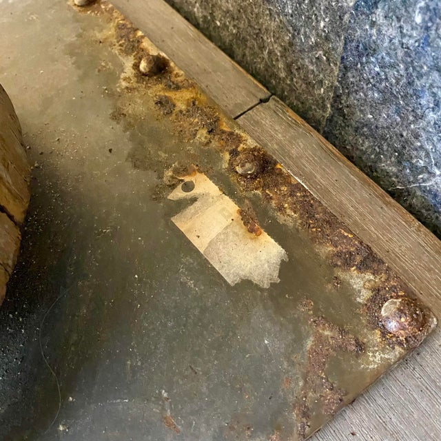 Antique Hand Carved Wood Mortar on Display Stand For Sale - Image 13 of 17