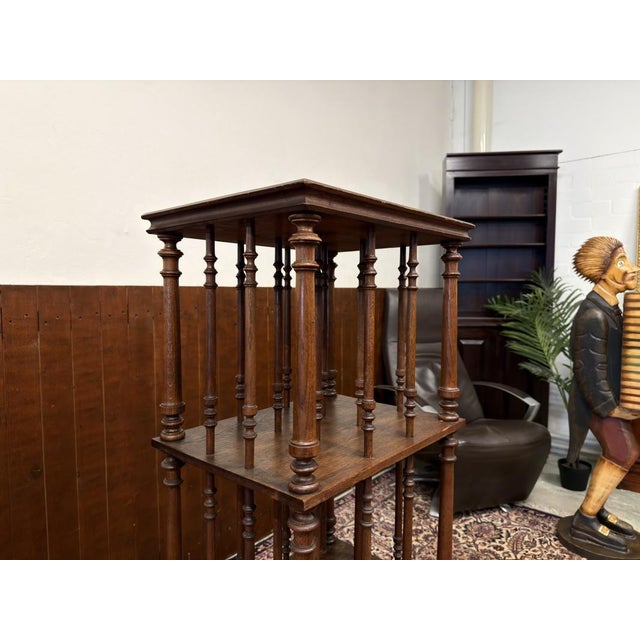 Large English Bookcase in Oak For Sale - Image 5 of 12