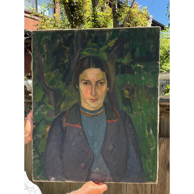 'Portrait of a Young Woman' by Agnes Louise Agnete Jensen, Bretonne, Brittany, France, Danish Royal Academy For Sale - Image 15 of 18