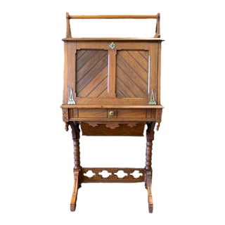 Antique Eastlake Style Walnut Captain's Desk Circa 1870 For Sale