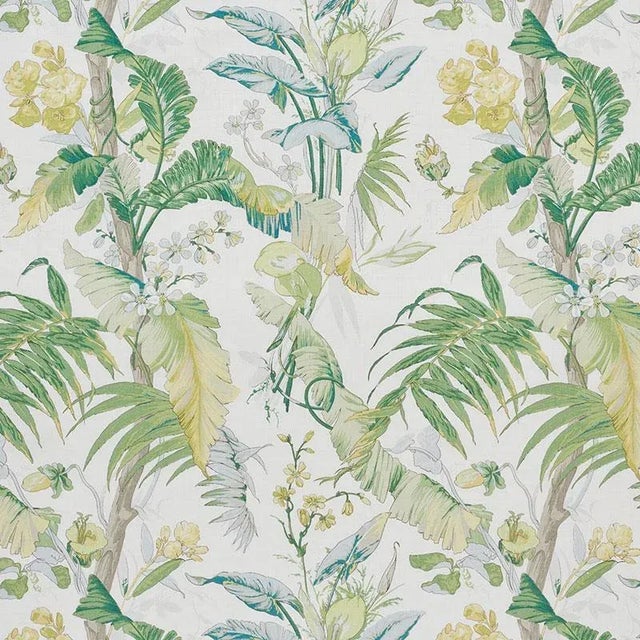 Sample - Schumacher Tropique Fabric in Citron For Sale