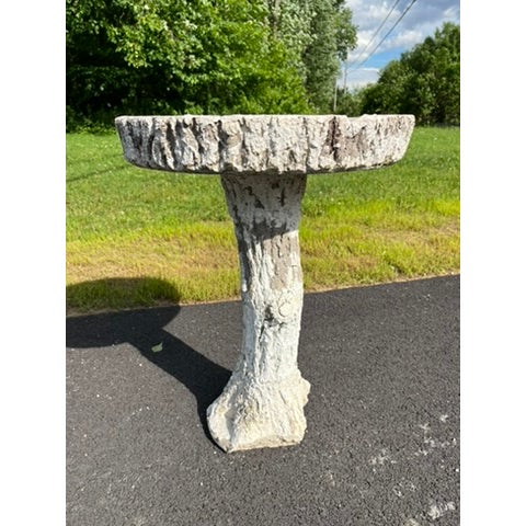 Vintage Faux Bois Bird Bath For Sale - Image 4 of 14