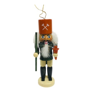 Vintage Nutcracker Ornament With Red Hat For Sale