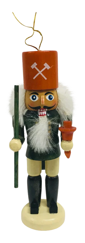 Vintage Nutcracker Ornament With Red Hat