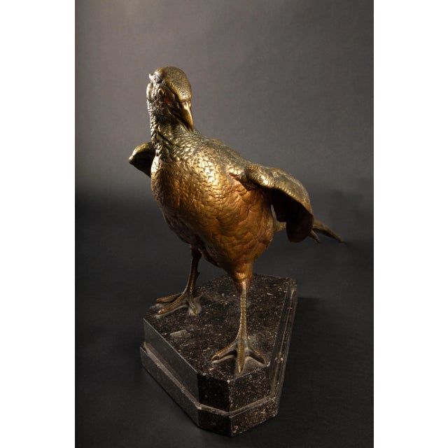 Gilded Bronze Pheasant Sculpture by Jules Moigniez 16"H For Sale In New York - Image 6 of 6